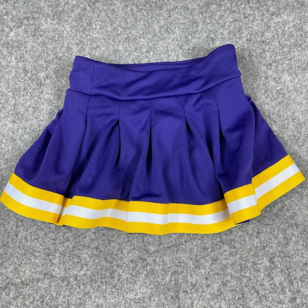LSU Tigers Cheerleading Pleated Skirt Colosseum Toddler 3T Purple Gold White